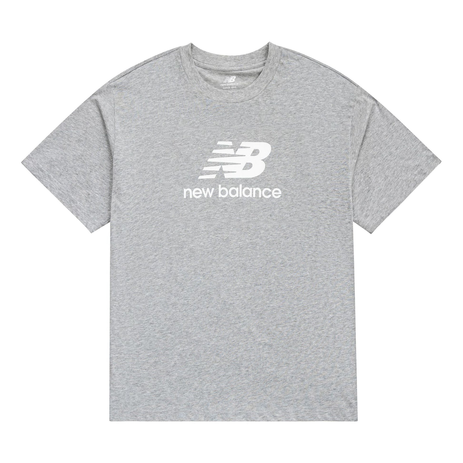 New Balance Essential Logo T-shirt Asia Sizing 'Grey' AMT31541-AG