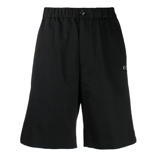 Off-White SS21 Logo Alphabet Button Shorts Loose Fit Black OMCB049S21FAB0011001