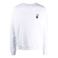 Men's Off-White FW21 Painting Pattern Round Neck Long Sleeves White OMBA025F21FLE0080184