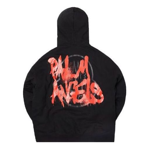 KITH x Moncler x PALM ANGELS Maglia Con Cappuccio Hoodie 'Black' MC8000850809F5-999