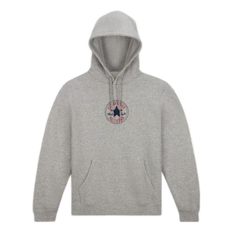 Converse Go-To Chuck Taylor Patch Standard Fit Pullover Hoodie Asia Sizing 'Grey' 10024504-A03