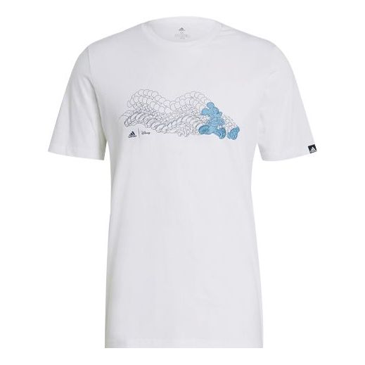 adidas x Disney M Dsny Ftbl T Funny Printing Sports Round Neck Short Sleeve White GL3205