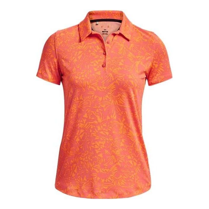(WMNS) Under Armour Playoff Printed Polo Shirt 'Orange' 1377337-683