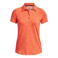 (WMNS) Under Armour Playoff Printed Polo Shirt 'Orange' 1377337-683