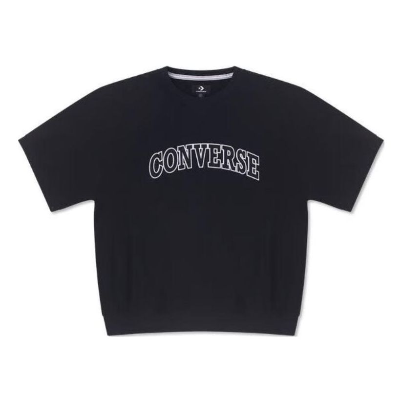 Converse Retro Chuck Crew T-shirt Asia Sizing 'Black' 10026428-A01