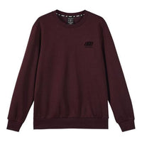 Skechers Solid Color Loose Crew Knitted Sweatshirt 'Burgundy Black' L422U115