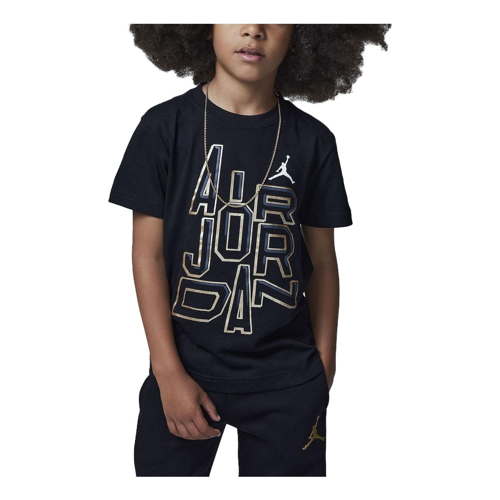 (PS) Air Jordan 23 Gold Line T-Shirt 'Black' 85C820-023