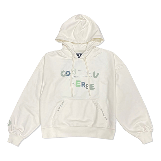 (WMNS) Converse Chain Stitch Hoodie Asia Sizing 'Beige' 10025515-A01
