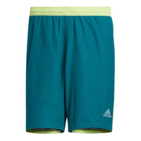 Men's adidas Stripe Colorblock Straight Shorts Japanese Version Green HD0064
