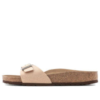 (WMNS) Birkenstock Madrid Birko-Flor White Narrow Fit 'Pink' 1020504