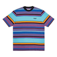 PALACE Logo Printing Stripe Colorblock Short Sleeve Unisex Blue P19ES026