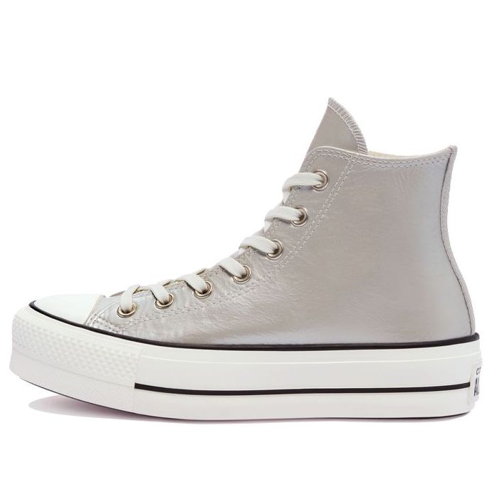 (WMNS) Converse Chuck Taylor All Star Metallic Classics Platform High 'Silver Egret' 569238C