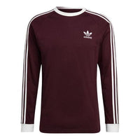 adidas Solid Color Round Neck Long Sleeves Brown T-Shirt HK7288