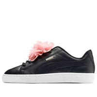 (GS) PUMA Basket Flower Sneakers Black/Pink 368950-02