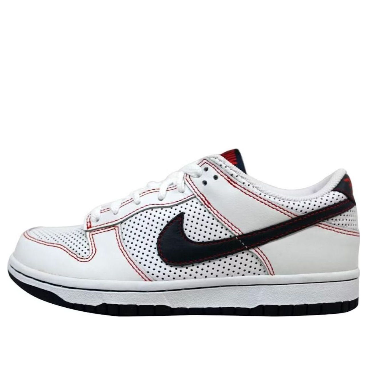 (WMNS) Nike Dunk Low 'White Obsidian Sport Red' 309324-142