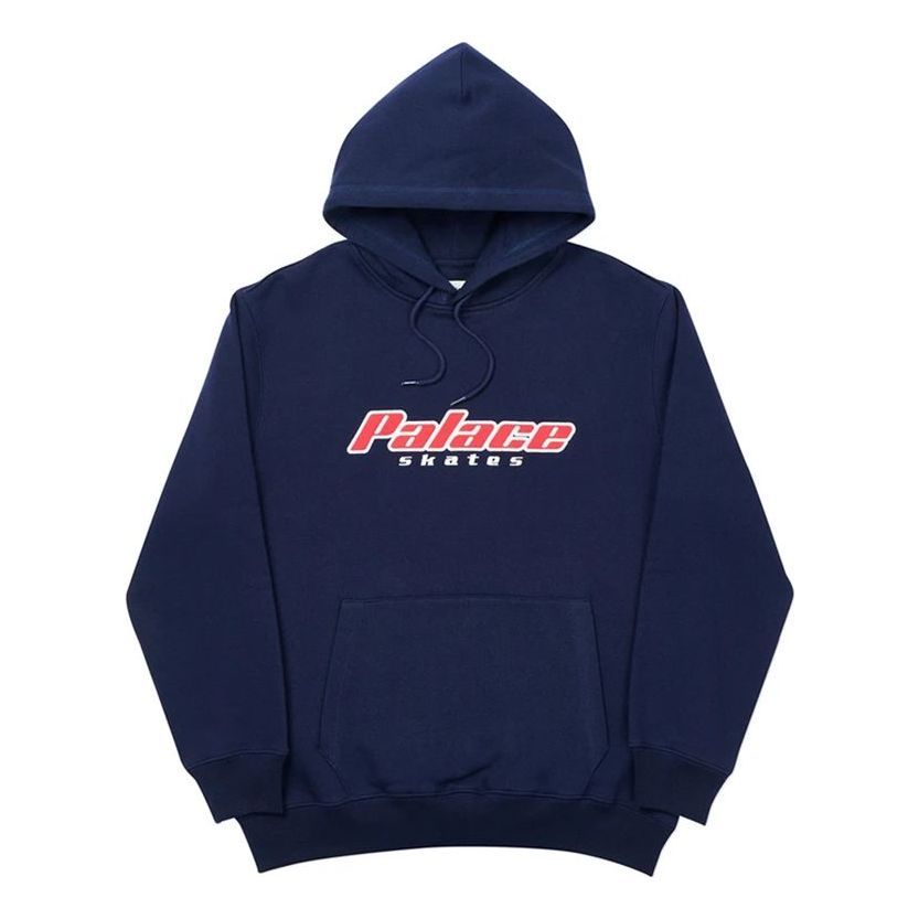 PALACE Drawstring hooded Alphabet Printing Long Sleeves Unisex Navy Blue P19CS250