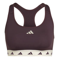 (WMNS) adidas Powerreact Training Medium-Support Techfit Bra Asia Sizing 'Brown White' HN7279