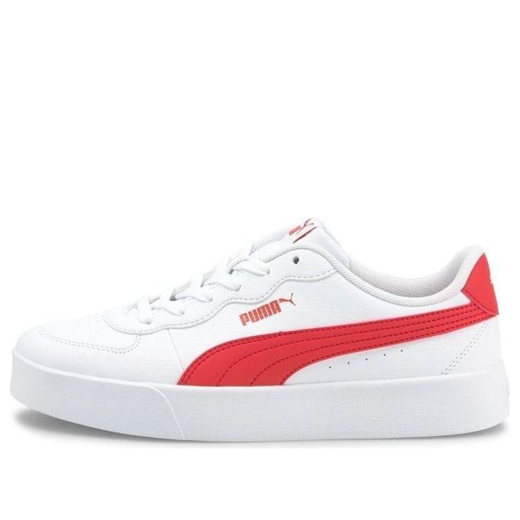 (WMNS) PUMA Skye Clean Casual Board Shoes White/Red 380147-03
