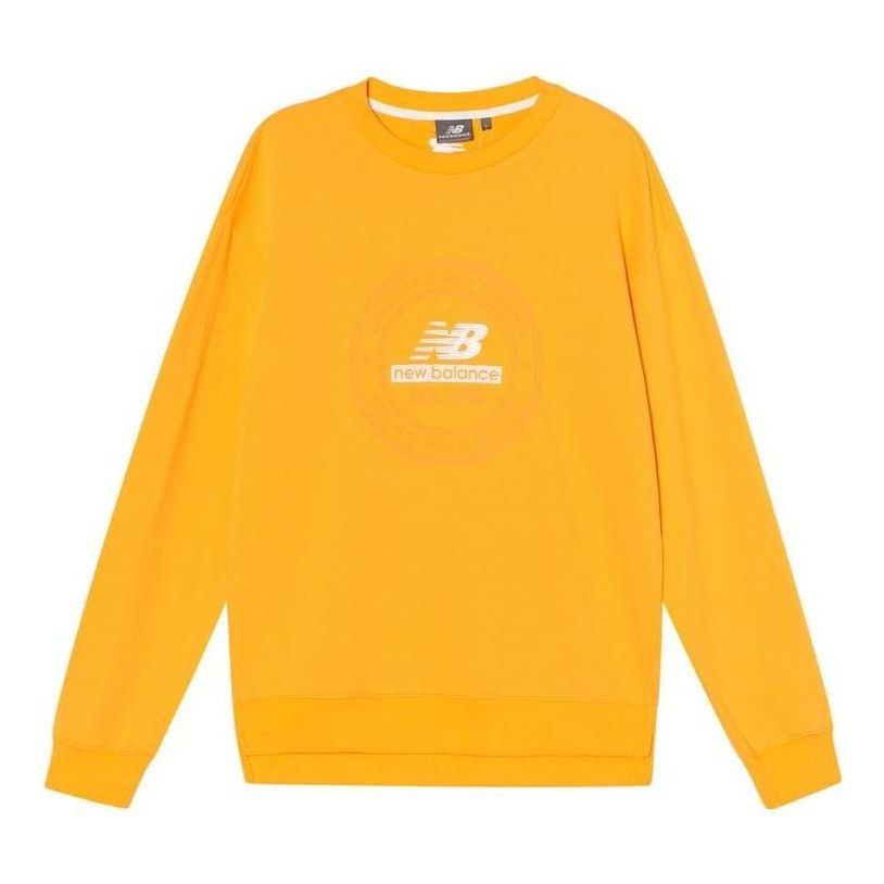 New Balance EssentialsSweatshirt Asia Sizing 'Yellow White' NC933021-MUS