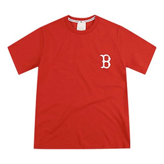 MLB Basic Small Label Embroidered Sports Round Neck Unisex Red 31TS21931-43R