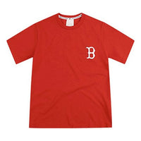 MLB Basic Small Label Embroidered Sports Round Neck Unisex Red 31TS21931-43R