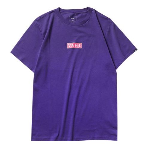 Vans Unisex Short Sleeve Logo Print Purple VN0A4MMC30X