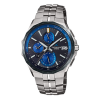 Men's CASIO Solor Wave Business Metallic Watch Solar Powered Mens Silver Analog OCW-S5000E-1AJF