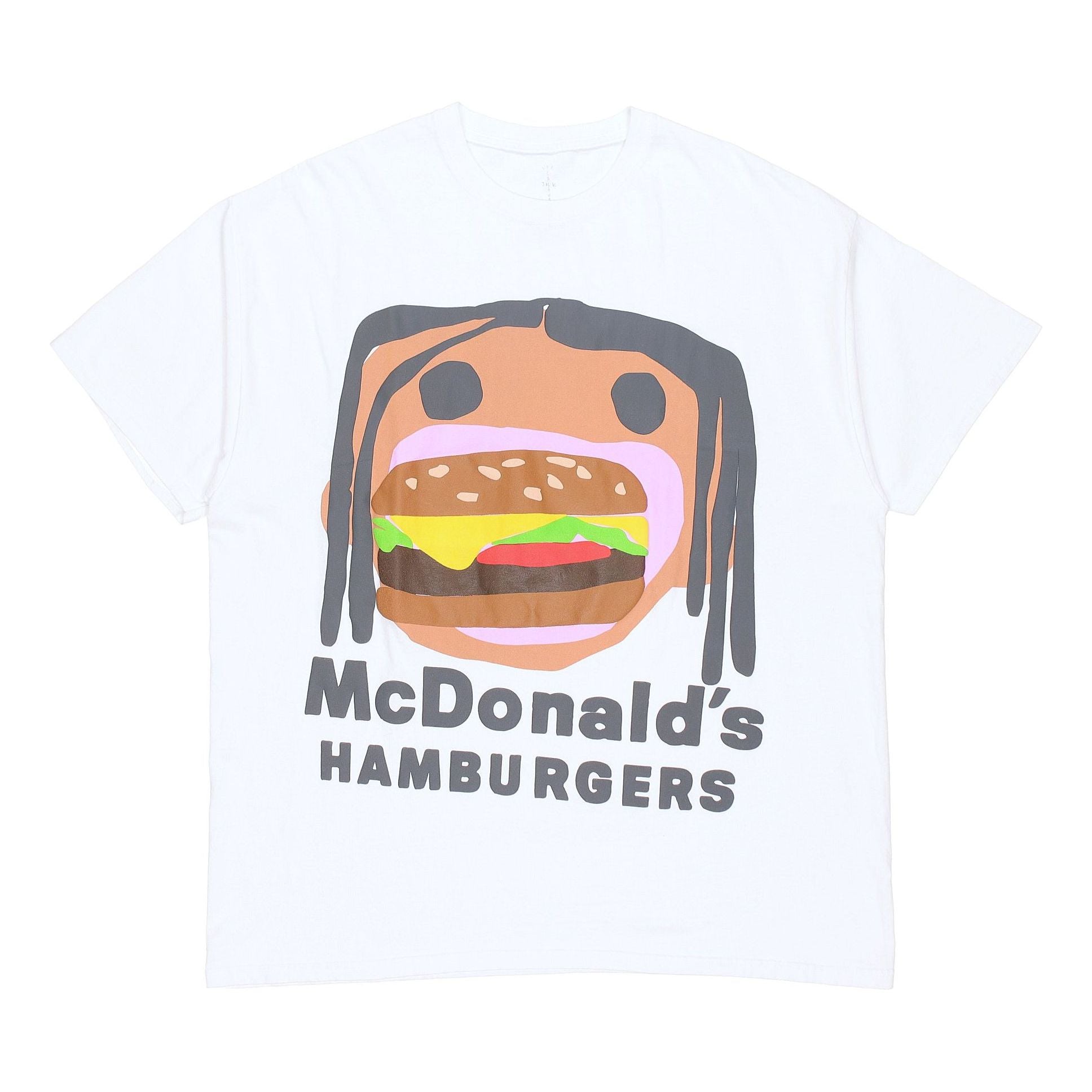 Men's Travis Scott Cactus Jack x CPFM 4 CJ Crossover Pattern Round Neck Short Sleeve White TC-260