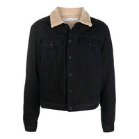 Off-White FW21 Environmental Friendly lapel Jacket Version Black OMYE074F21DEN0011001