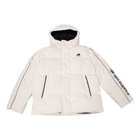 New Balance Casual Hooded Puffer Jacket Asia Sizing 'White Black' NPA4E111-IV
