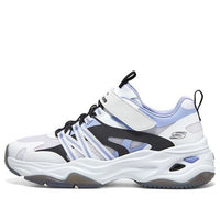 (GS) Skechers Dlites Chunky Shoes 'White Blue Black' 319004L-WLV