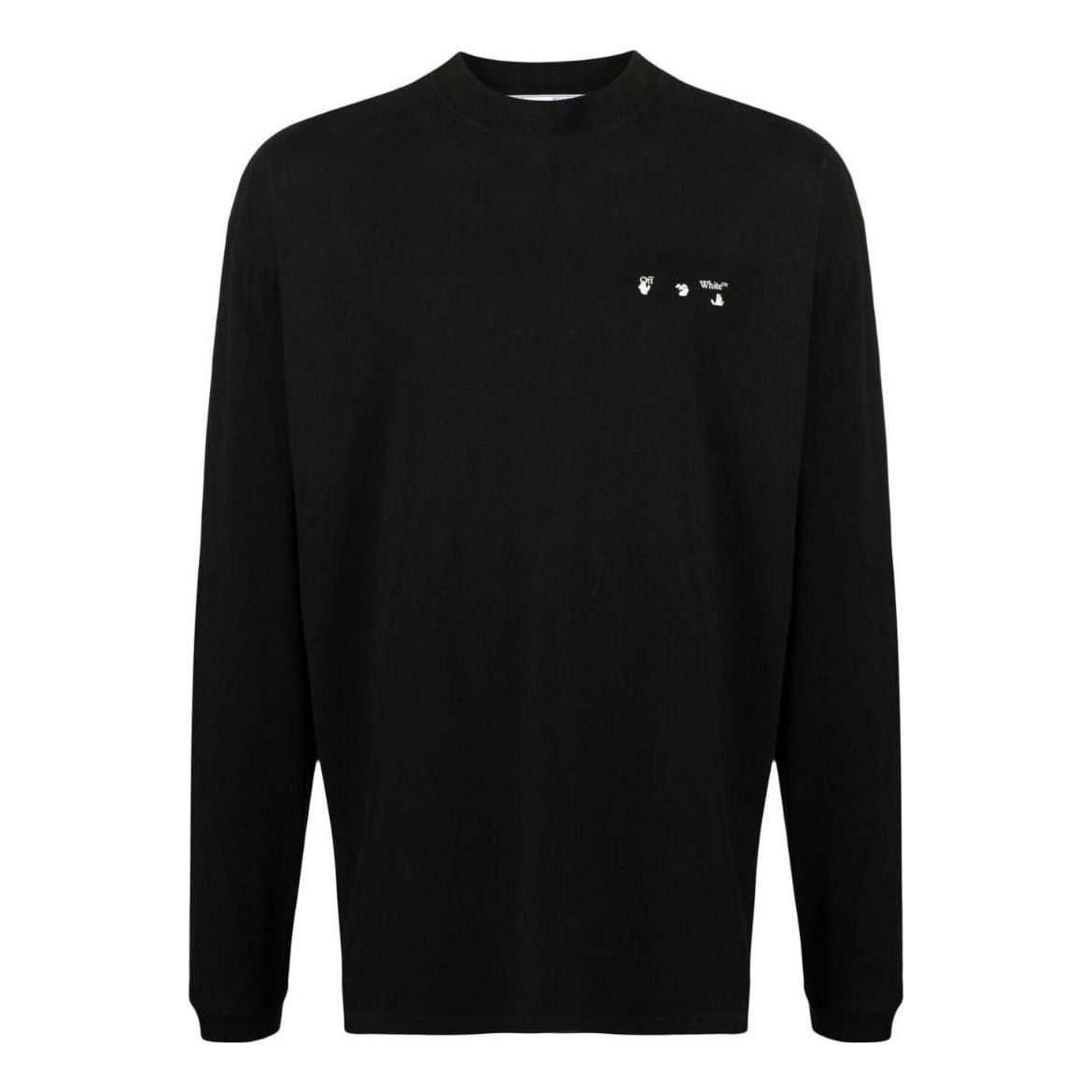 Men's Off-White FW22 Pattern Logo Printing Long Sleeves Version Black OMAB032S21JER00210011001