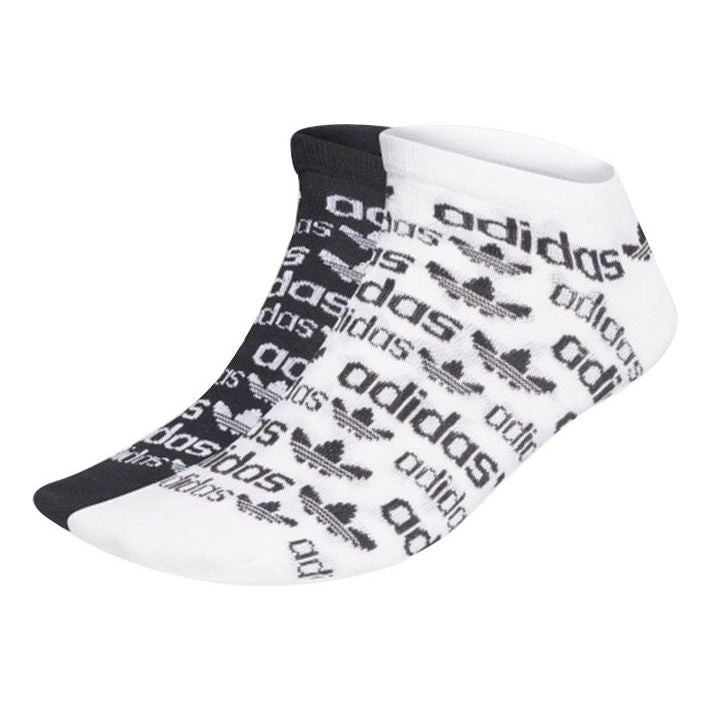 adidas originals Casual Sports Breathable Socks Couple Style 2 Pairs White / Black H32385