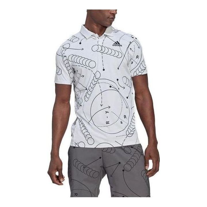 adidas Club Graphic Tennis Polo Shirt 'White' HC8492