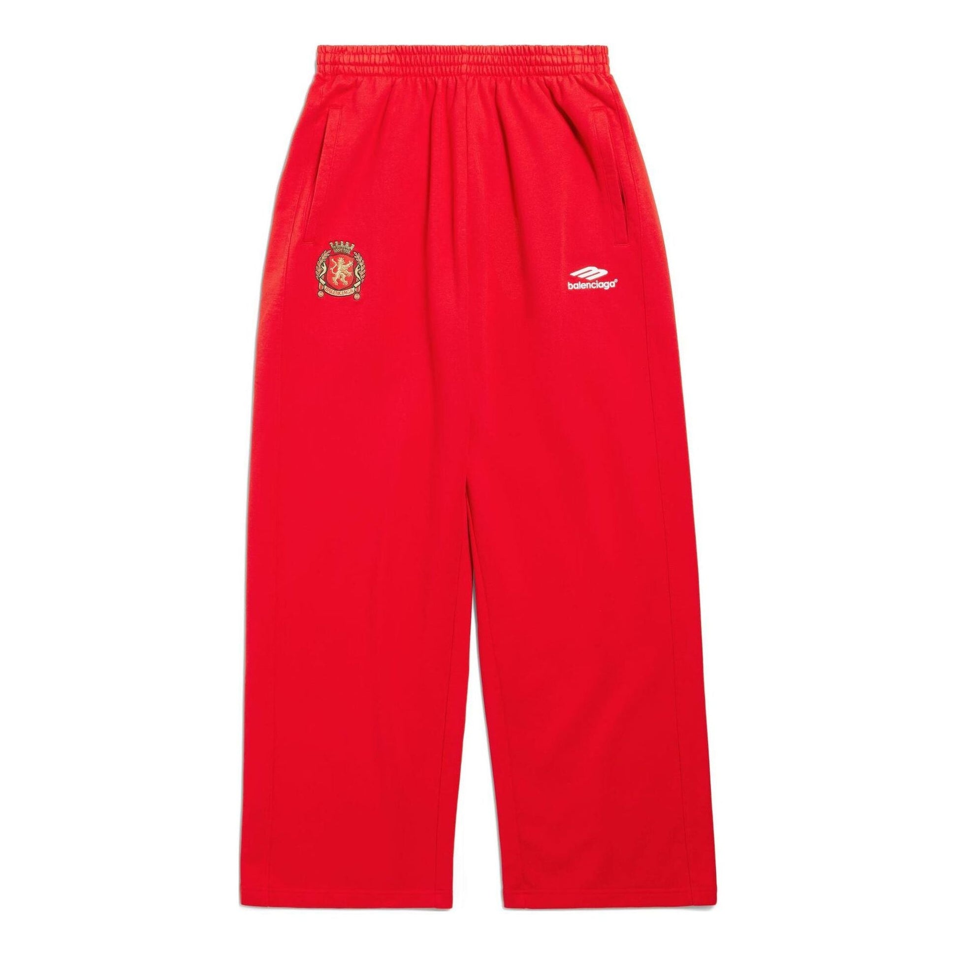 Balenciaga Soccer Baggy Sweatpants 'Red White' 777708TPVW36643