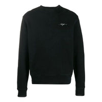 Men's Off-White Alphabet Logo Pattern Long Sleeves Loose Fit Black OMBA025R20D250321091