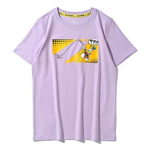 (WMNS) Li-Ning x Disney Funny Donald Duck Tee 'Purple' AHSP054-2