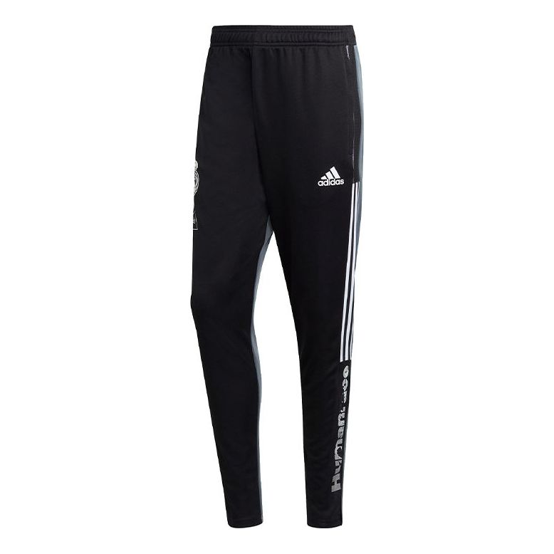 adidas x Crossover Real Hu Tr Pnt Real Madrid Soccer/Football Colorblock Sports Long Pants Black GK7845