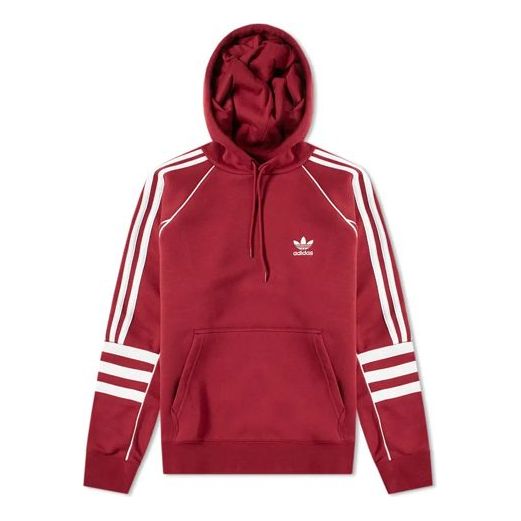 adidas originals Stripe Alphabet Printing Fleece Lined Red DJ2859