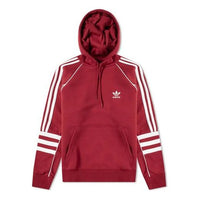 adidas originals Stripe Alphabet Printing Fleece Lined Red DJ2859