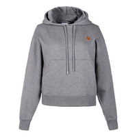 (WMNS) KENZO SS21 Small Tiger Head Embroidered Loose Version Hoodie Gray FB52SW7774ML-95