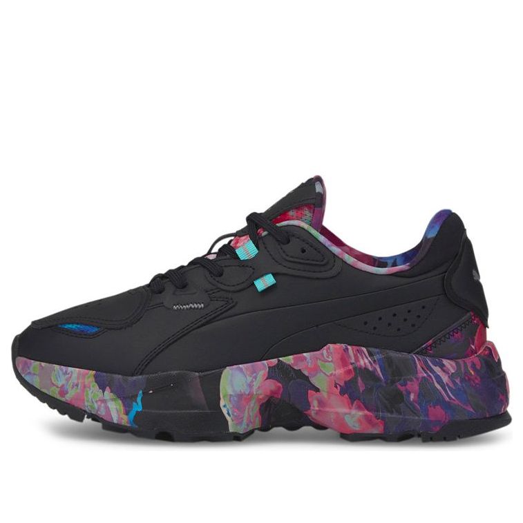 (WMNS) PUMA Orkid 'Floral - Black Elektro Aqua' 384845-01