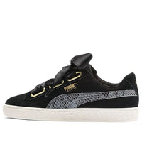 (WMNS) PUMA Suede Heart Snake Lux 'Black Gold' 369942-01