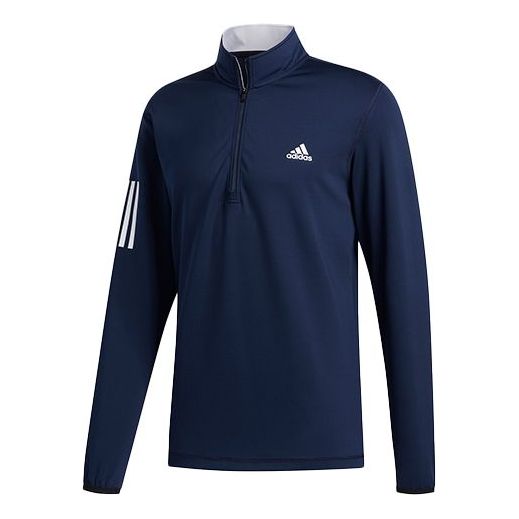 adidas Casual Sports Golf Cardigan Pullover Navy Blue FR5520