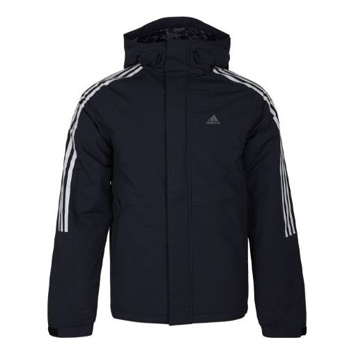 adidas 3st Down Jkt waterproof Outdoor Slim Fit hooded down Jacket Blue EH3997
