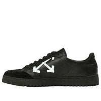 (WMNS) OFF- Carryover low-top leather sneakers 'Black' OWIA093E187860011001