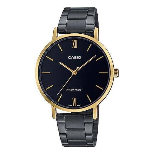 Casio Dress Analog Watch 'Black Gold' LTP-VT01GB-1B