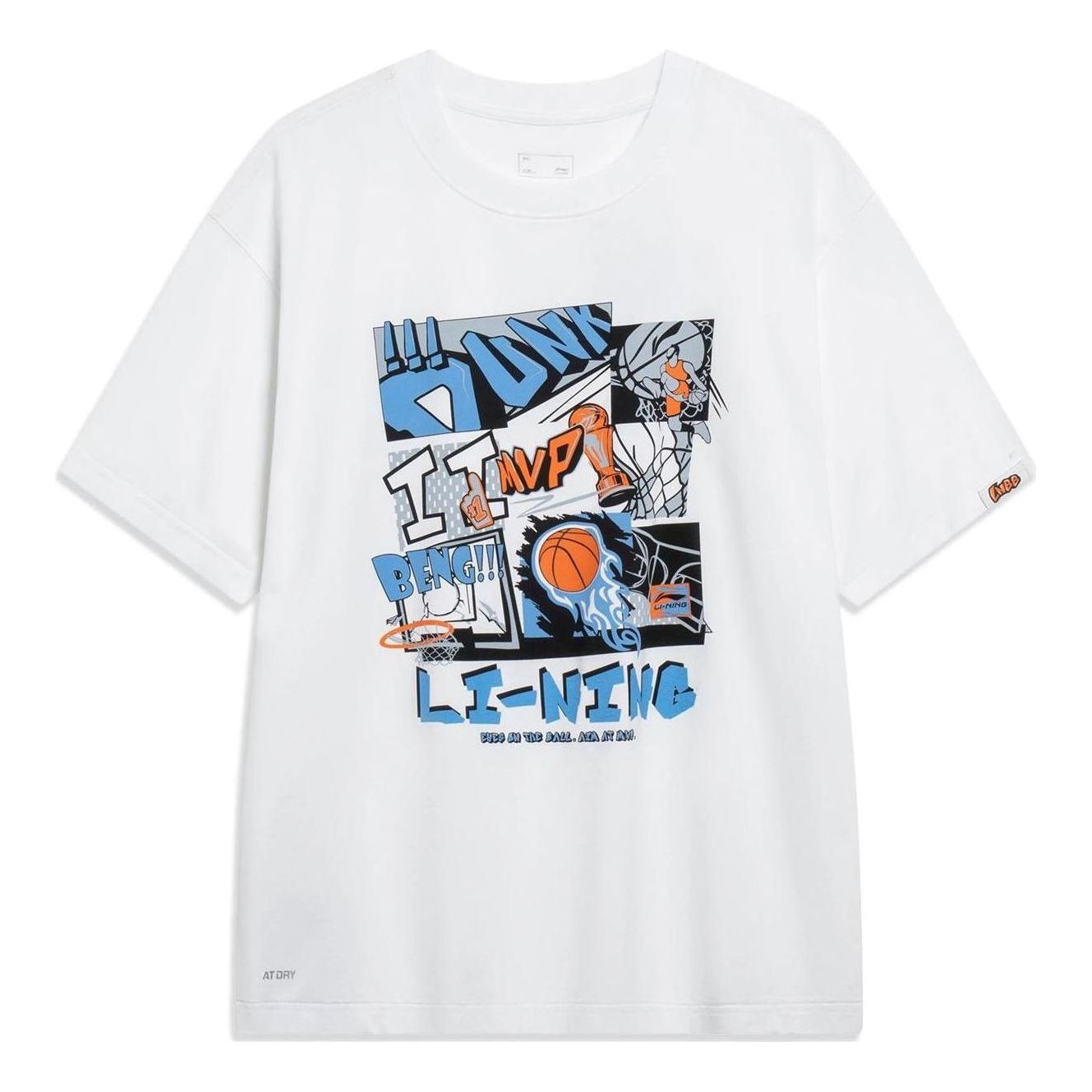 Li-Ning Basketball Graphic T-shirt 'White' AHST571-1