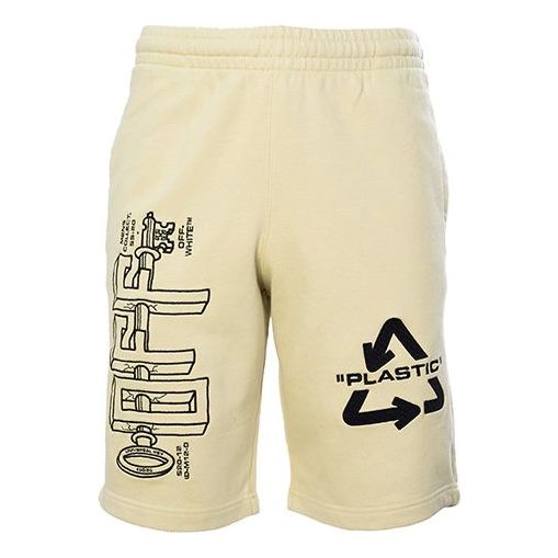 Off-White Alphabet Printing Logo Casual Shorts Version Yellow OMCI006S20E300136110