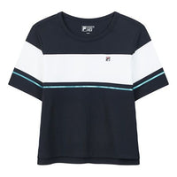 (WMNS) FILA Contrasting Colors Loose Short Sleeve Blue F61W028105F-NV